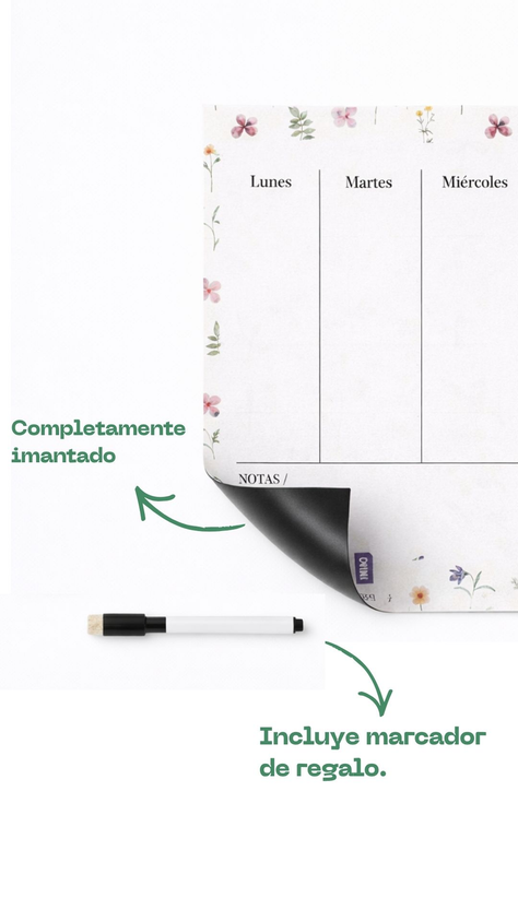 Planificador imantado semanal botanic love
