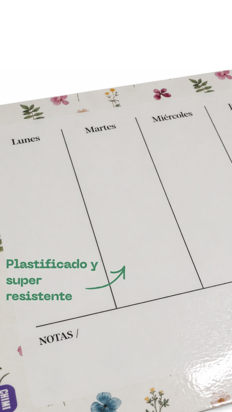 Planificador imantado semanal botanic love