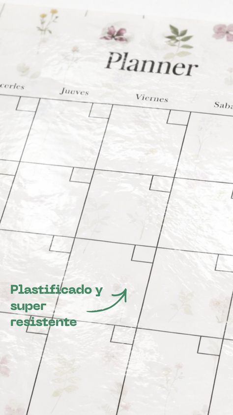 Planificador imantado a3 Flores Lila
