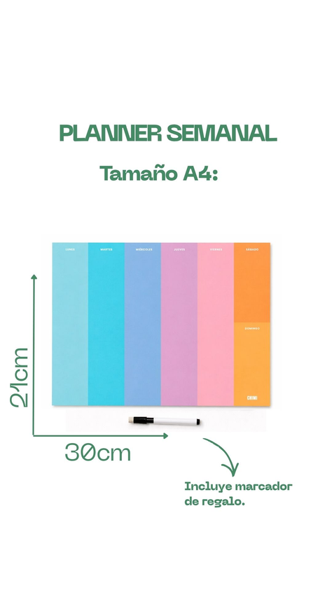 Planificador semanal imantado a4 Atardecer