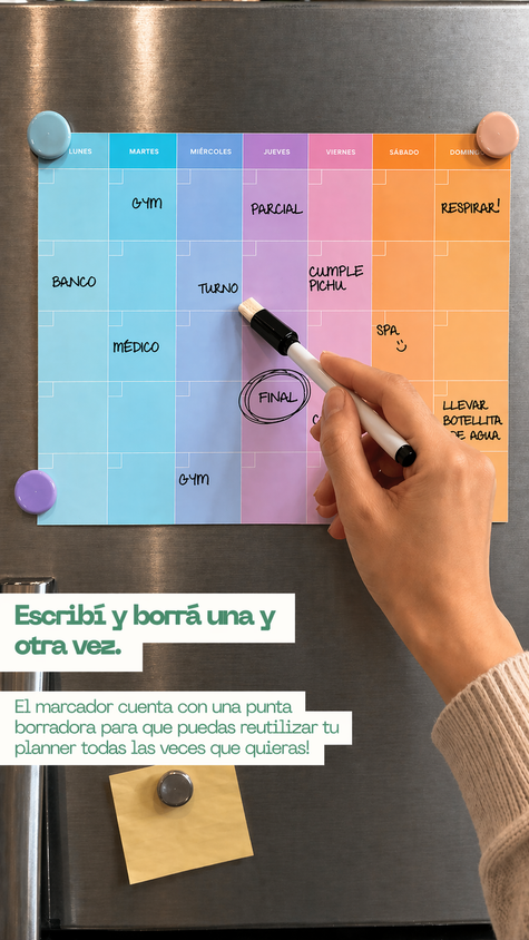 Planificador mensual imantado a4 Atardecer