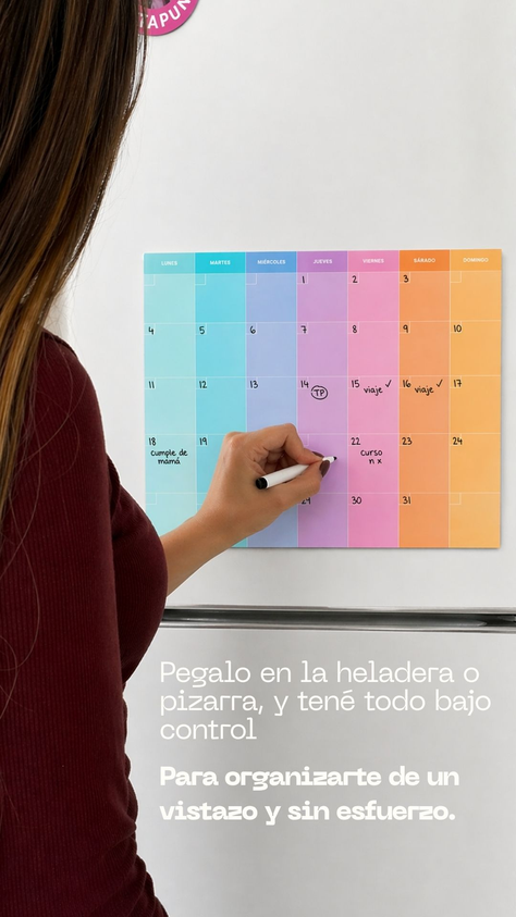 Planificador mensual imantado a4 Atardecer