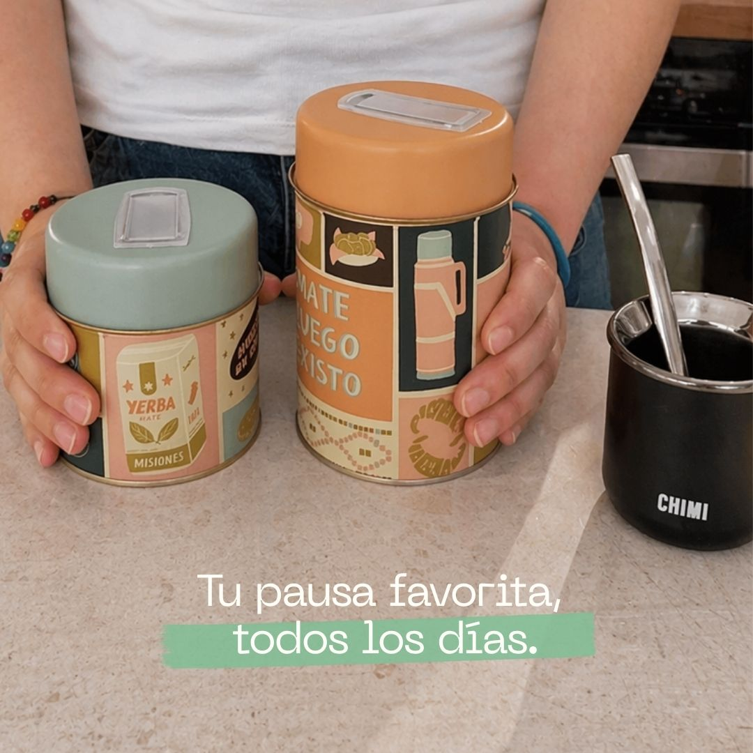 LIQUIDACIÓN Yerbera y azucarera circular mate luego existo