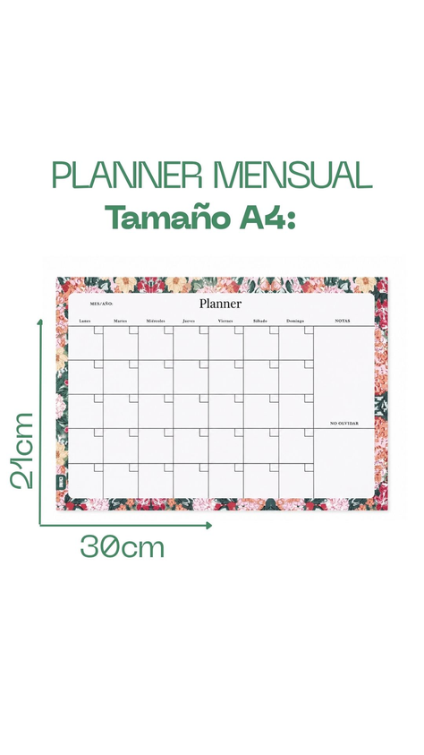 Planificador imantado a3 Floribunda