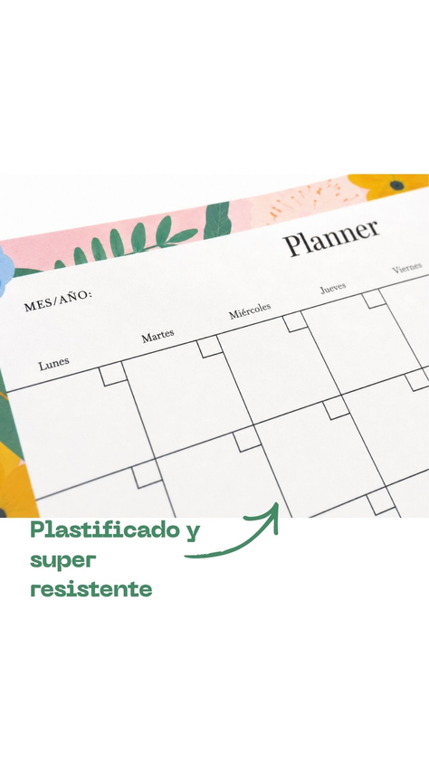 Planificador imantado a3 Flores Pastel