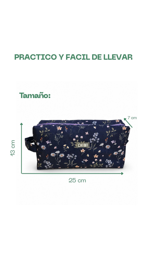 Necessaire Grande Flores Azules