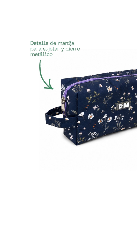 Necessaire Grande Flores Azules