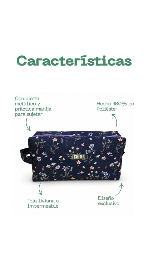 Necessaire Grande Flores Azules