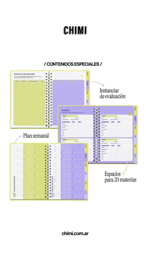 Agenda Universitaria A5 Semanal Violeta Silvestre