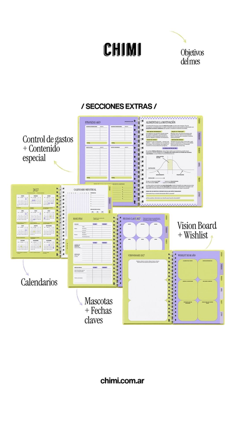 Agenda Universitaria A5 Semanal Violeta Silvestre