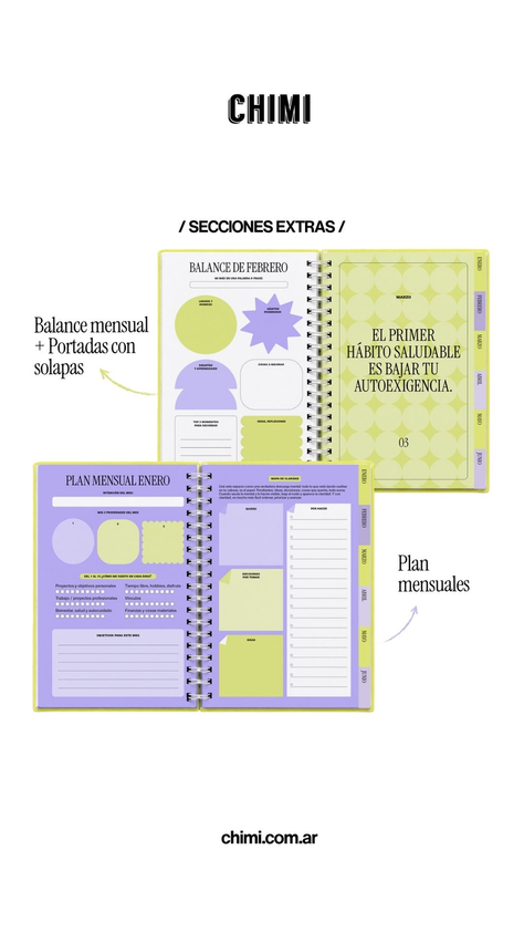 Agenda Universitaria A5 Semanal Violeta Silvestre