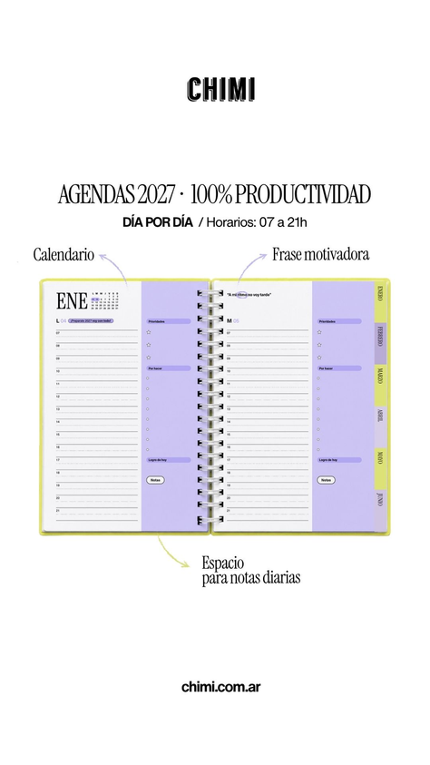 Agenda 100% Productividad A5 Diaria Herbario