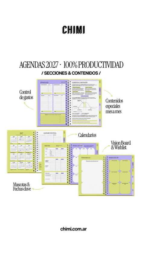 Agenda 100% Productividad A5 Semanal Herbario