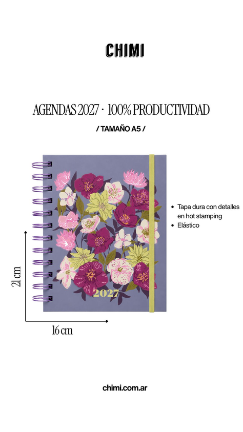 Agenda 100% Productividad A5 Semanal Violeta Silvestre