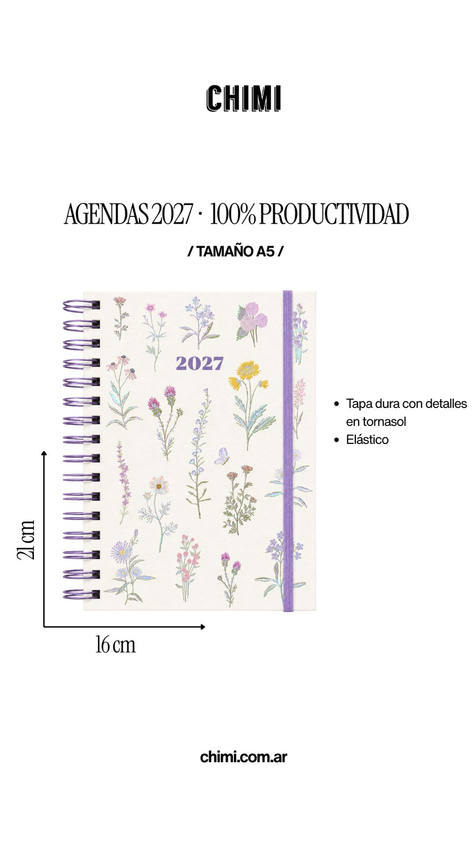 Agenda 100% Productividad A5 Semanal Herbario