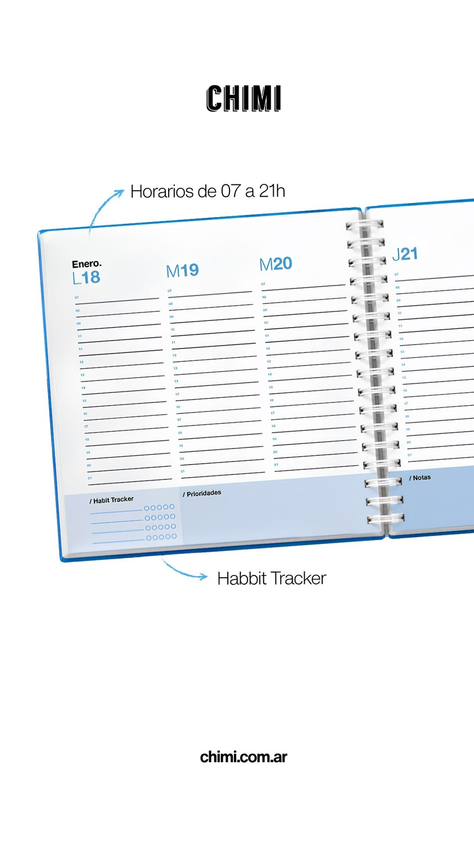 Agenda Cuadrada Neutra Semanal Eclipse