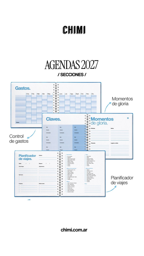 Agenda Cuadrada Neutra Semanal Eclipse