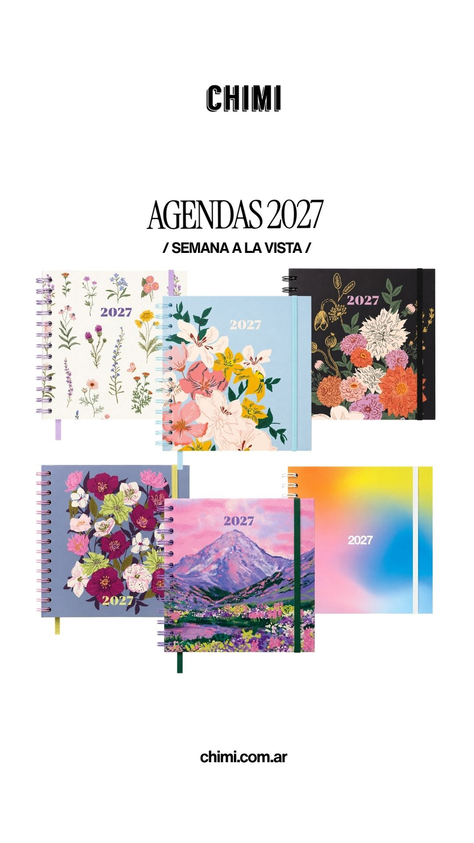 Agenda Cuadrada Semanal Arcoiris