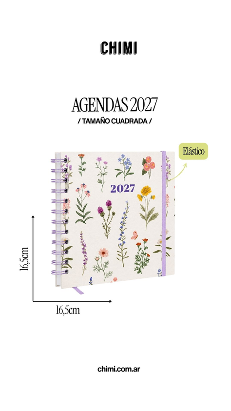 Agenda Cuadrada Semanal Herbario