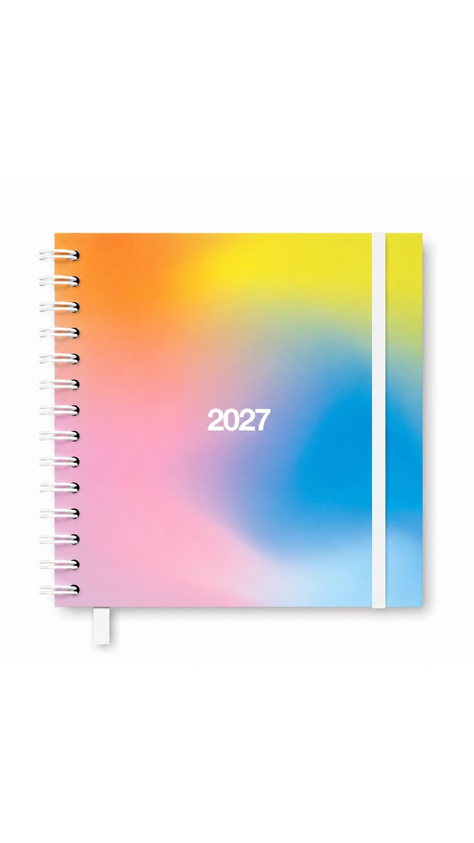 Agenda Cuadrada Semanal Arcoiris