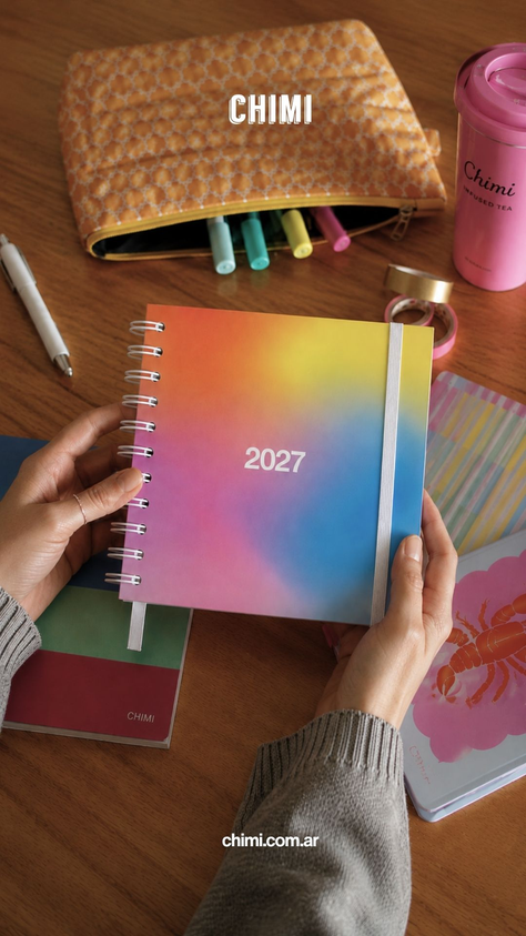 Agenda Cuadrada Semanal Arcoiris