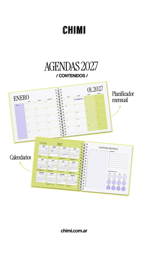 Agenda Cuadrada Diaria Arcoiris 