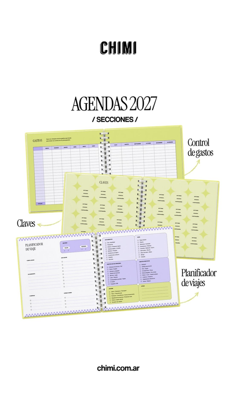 Agenda Cuadrada Diaria Arcoiris 
