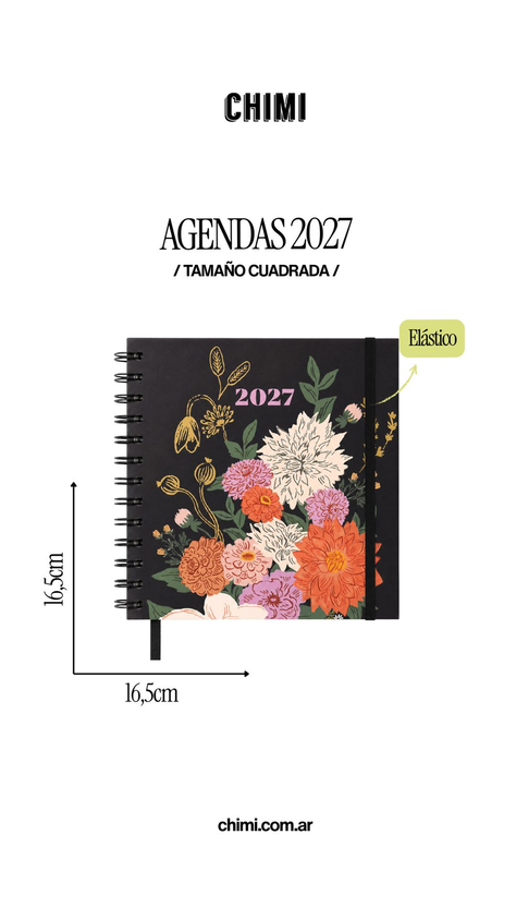 Agenda Cuadrada Diaria Medianoche