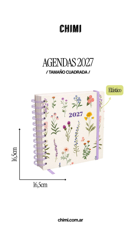 Agenda Cuadrada Diaria Herbario