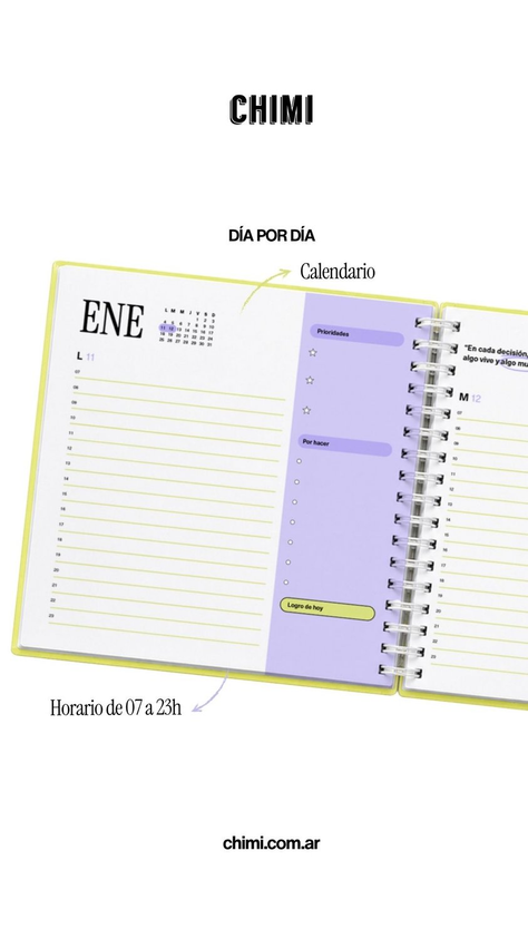 Agenda Cuadrada Diaria Arcoiris 