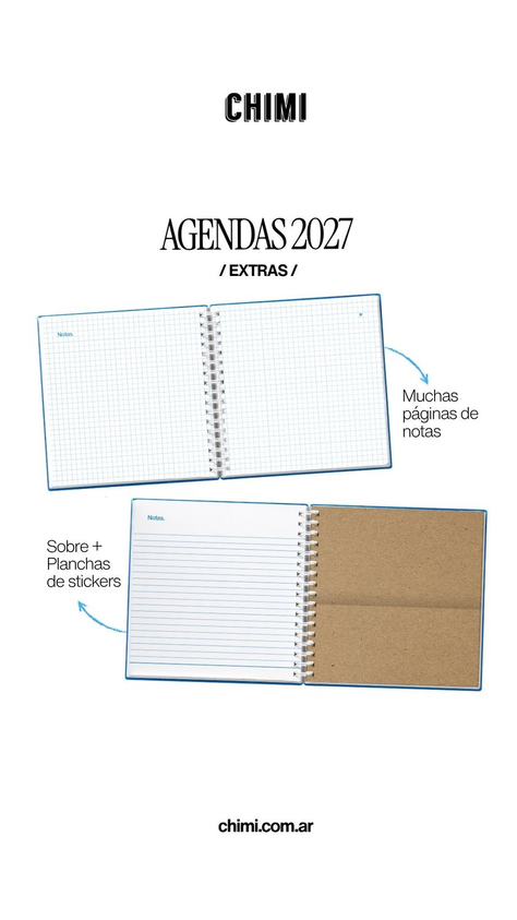 Set Agendas Cuadradas Semanales Neutras