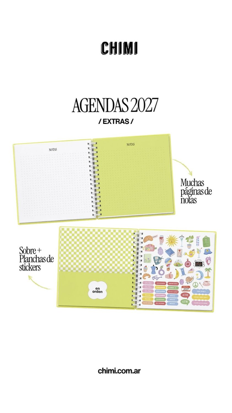 Set Agendas Cuadradas Semanales 2027