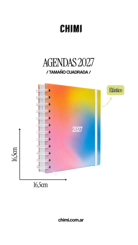 Set Agendas Cuadradas Semanales 2027