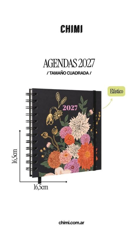 Set Agendas Cuadradas Semanales 2027