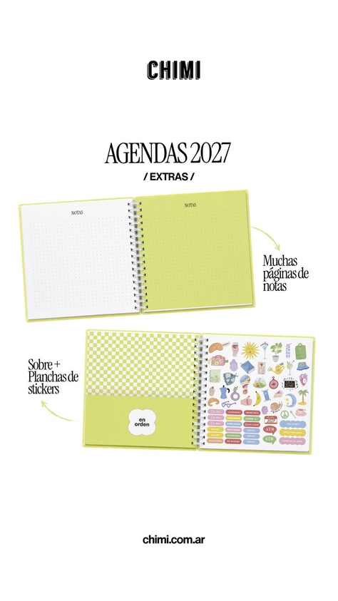 Set Agendas Cuadradas Diarias 2027