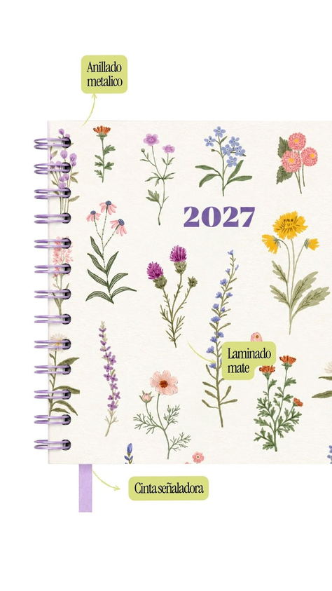 Set Agendas Cuadradas Semanales 2027