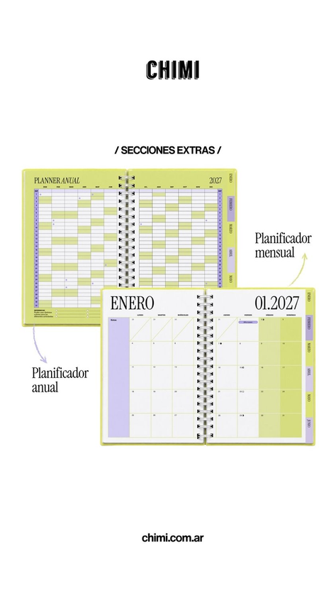 Set Agendas Universitarias Semanales 2027