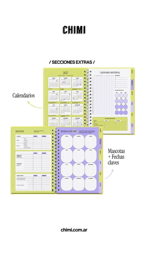 Set Agendas Universitarias Semanales 2027