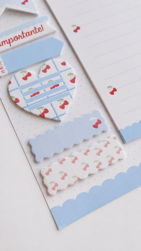 Set Anotador + Post It Cherry