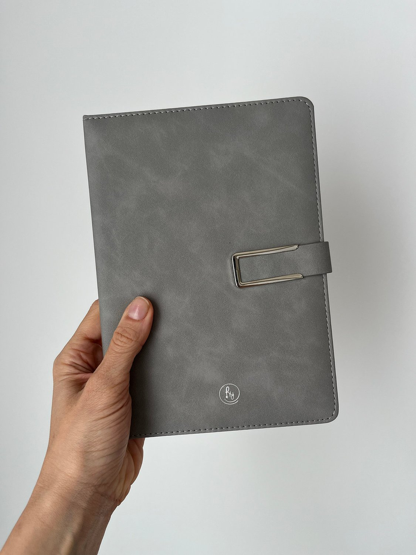 Cuaderno A5 PU Gris