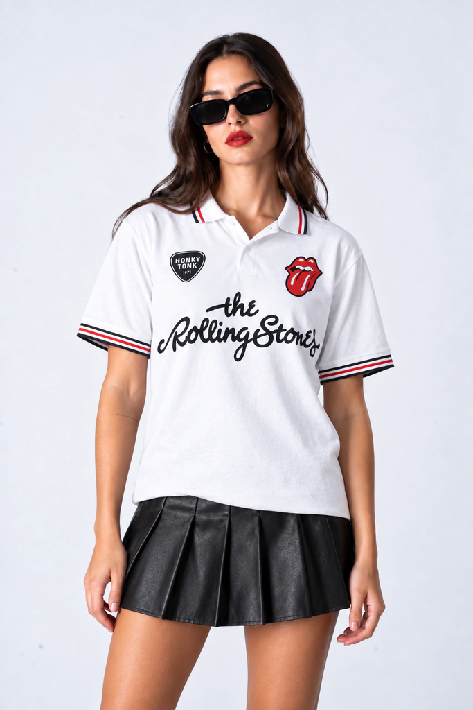 The Rolling Stones Soccer White Over