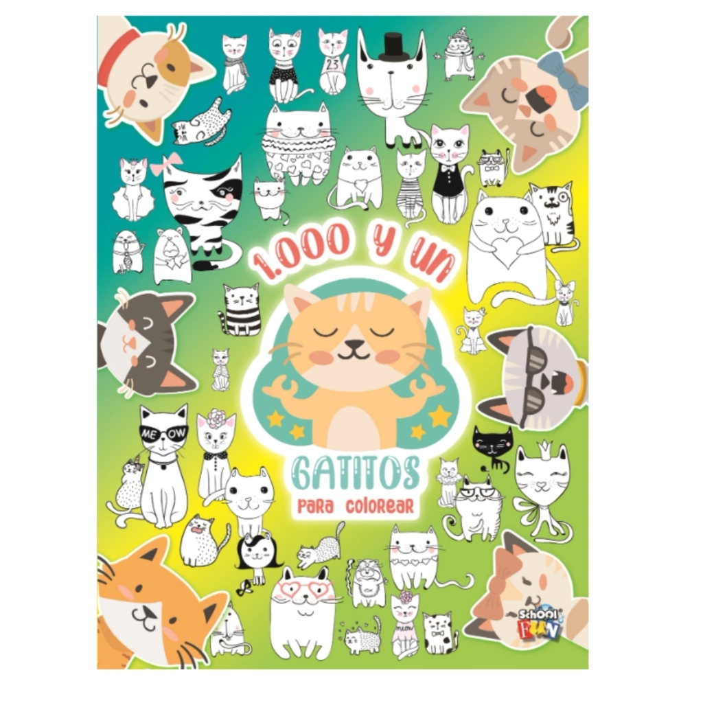 1000 Y UN GATITOS PARA COLOREAR LIST-243