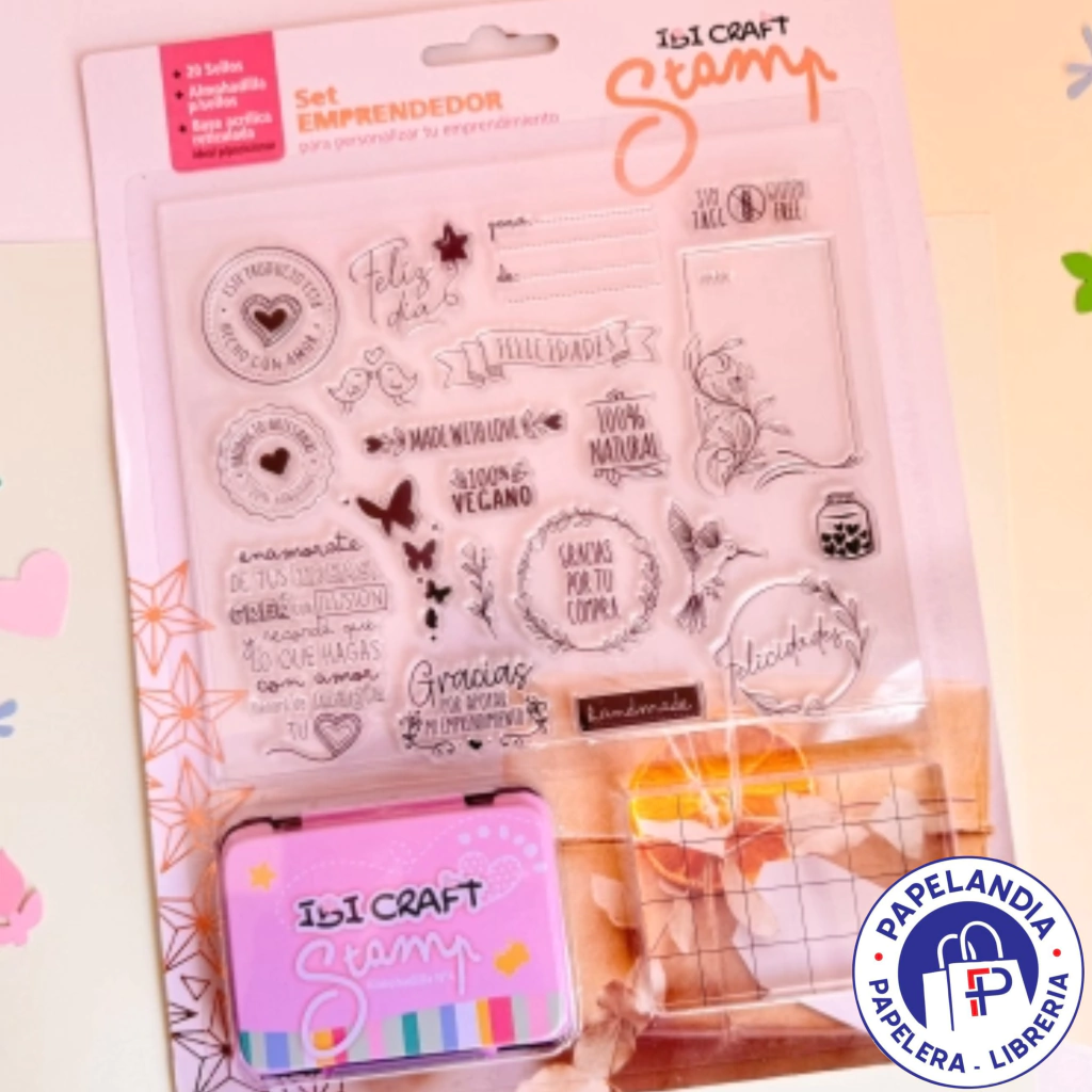 STAMP SET EMPRENDEDOR(SELLOS+ALMOHADILLA+BASE) 842001