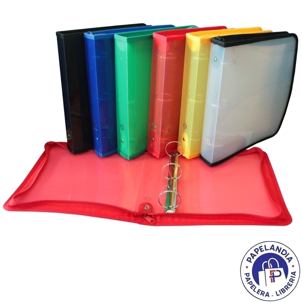CARPETA ESCOLAR 3 AN X 40 MM C/ CIERRE TRASLUCIDA THE PEL NARANJA