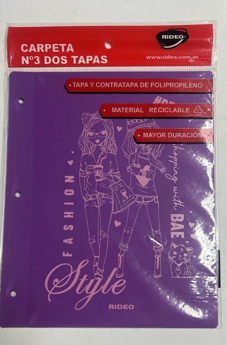 CARPETA RIDEO NRO 3 PP S. LOVELY MODELO 5