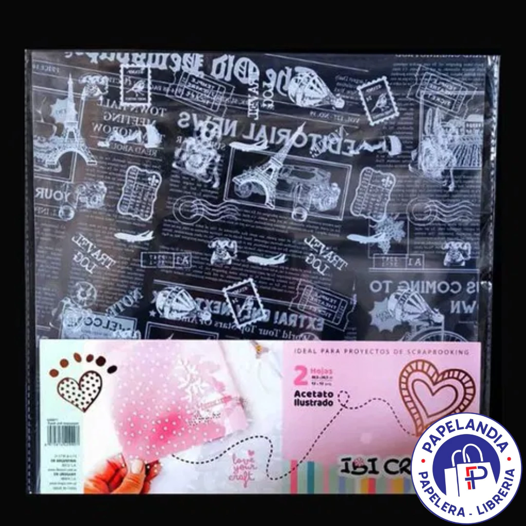 IBICRAFT ACETATO 30*30CM TRAVEL 2PCS 600877