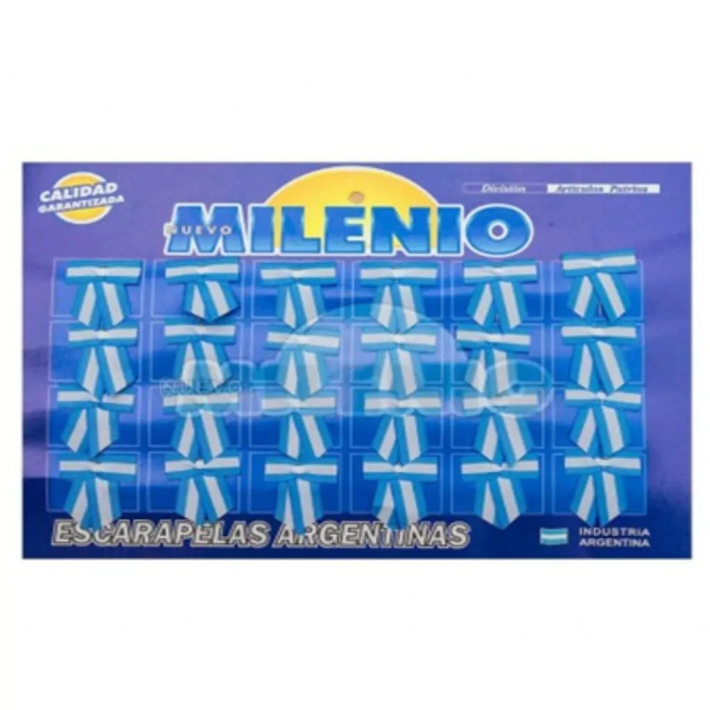 ESCARAPELA NRO 109 MOÑO DOBLE C/COLITA X 24 UNIDADES