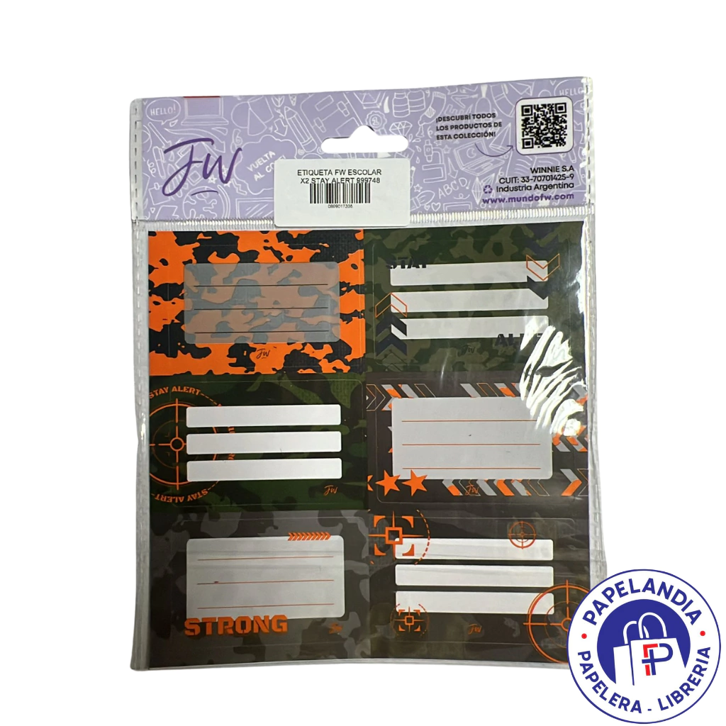 ETIQUETA FW ESCOLAR X2 STAY ALERT 999748
