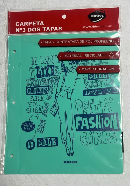 CARPETA RIDEO NRO 3 PP S. LOVELY MODELO 13