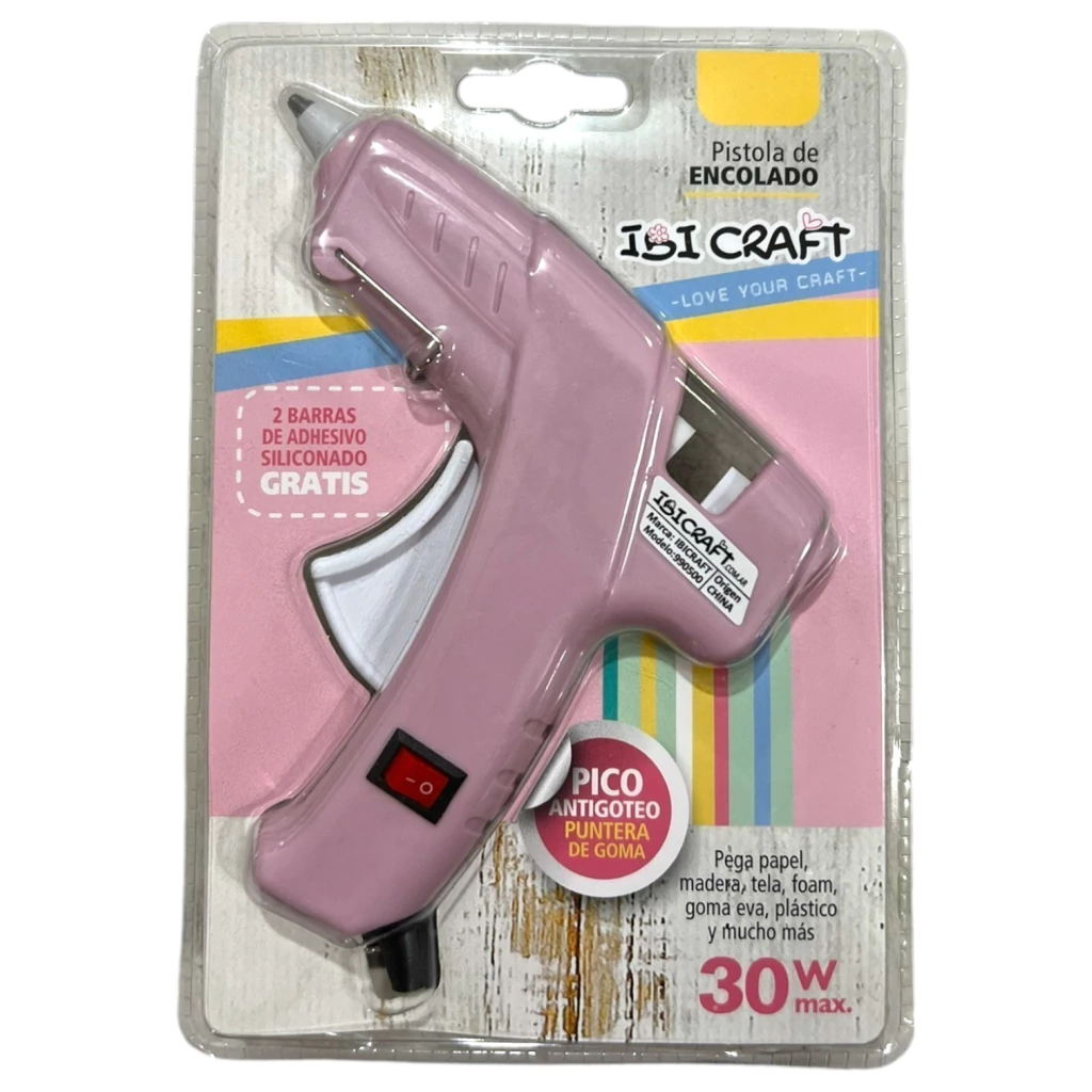 PISTOLA CHICA ENCOLADORA IBI PASTEL 990500 ROSA